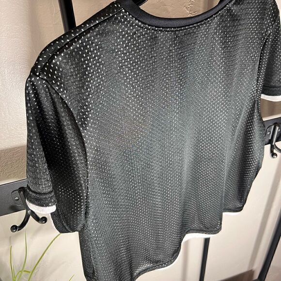 FILA MICHELLE CROPPED MESH TEE shirt jersey size large - Picture 5 of 14